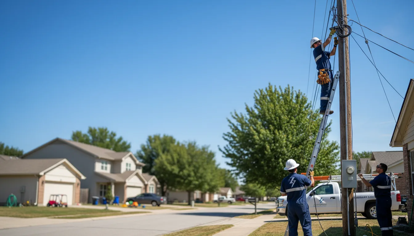 Residential electrician providing installation services in Dodge, TX